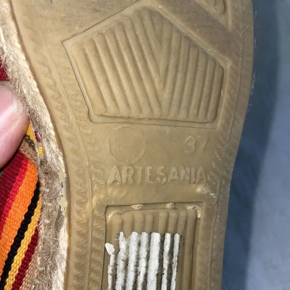 Aspargatus Women’s Casual Espadrilles Size 37 U.S. 6 M Multicolor Canvas Beach